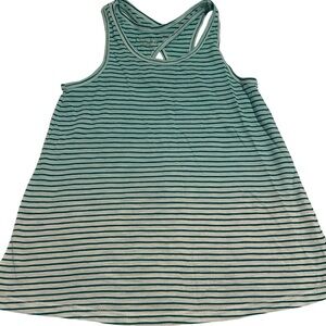 Cherokee Girls' Green Ombré Striped Tank Top - Size Medium (7/8)